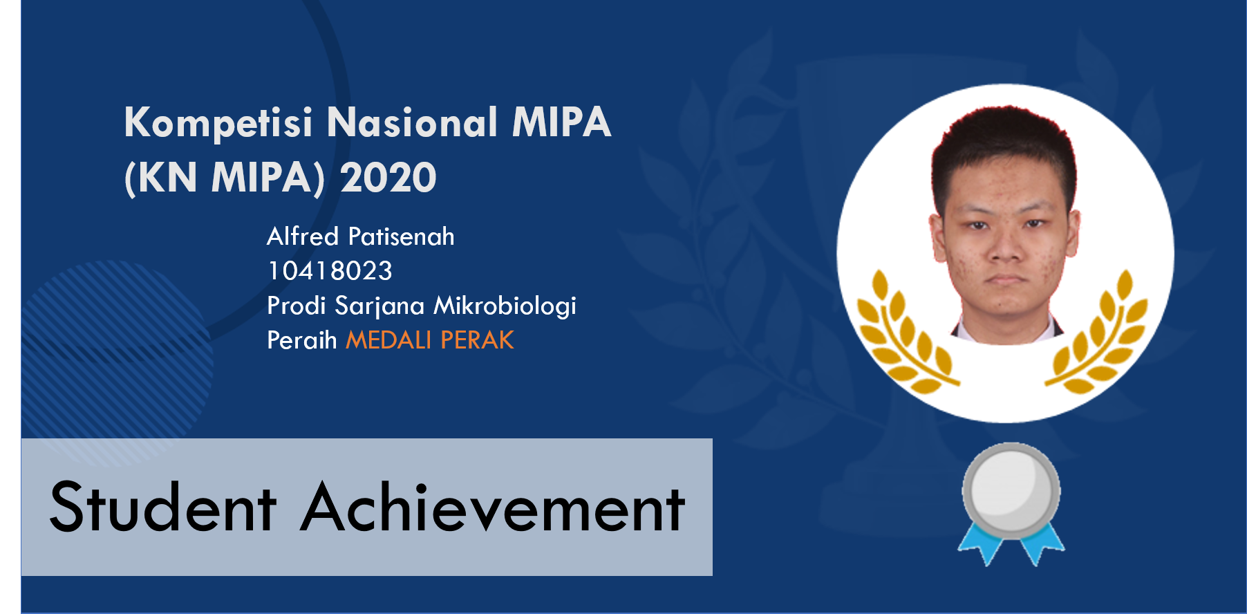 Meraih Medali Perak dalam Kompetisi Nasional Matematika dan Ilmu Pengetahuan Alam (KN MIPA) 2020